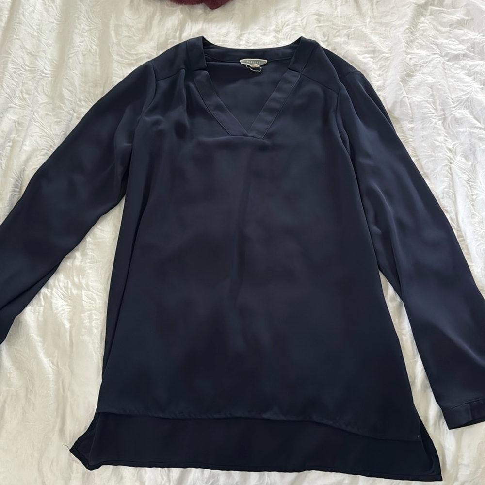 Pleione navy blouse